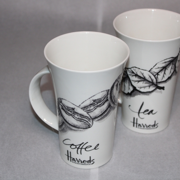 Harrods White Coffee and Tea Mug Set - Picture 2 of 2